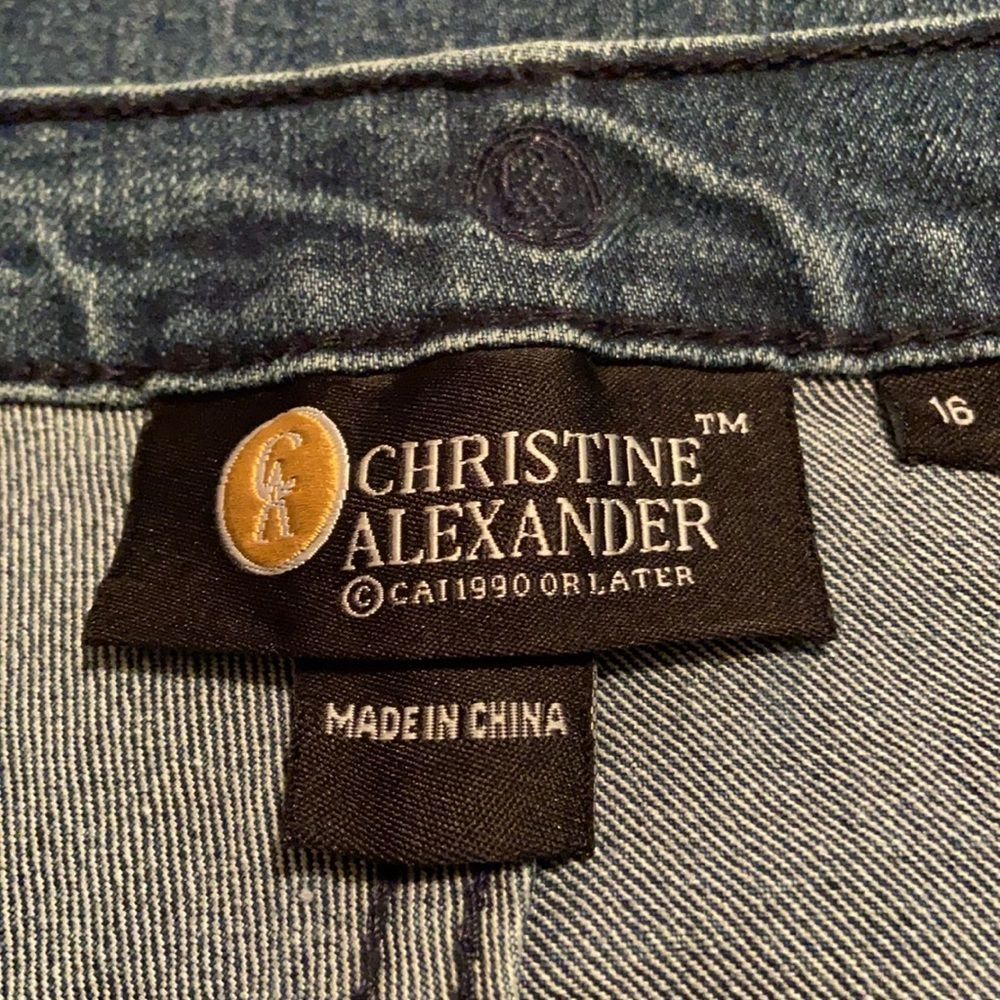 Christine Alexander Vintage Crystal Embellished straight leg, hi-rise jeans 16. - Picture 7 of 10